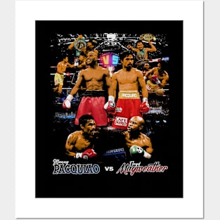 Floyd Mayweather Vs. Manny Pacquiao Retro Posters and Art